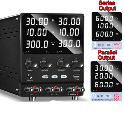 Labvoeding - Laboratorium Voeding - Power Supply - Powerbank - 30V 5A - 220V - Dual Output - Instelbare - Dubbele Uitgang – Reguleerbare DC Voeding voor Elektronica en Testomgevingen