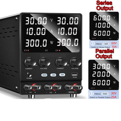Labvoeding - Laboratorium Voeding - Power Supply - Powerbank - 60V 5A - 220V - Dual Output - Instelbare - Dubbele Uitgang – Precisie DC Voeding voor Testopstellingen & Elektronica