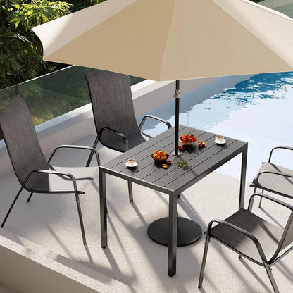 Tuintafel – Balkontafel – Buiten Tafel – Terrastafel – Aluminium Frame – Weerbestendig WPC Blad - QUORE