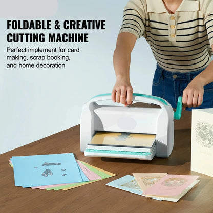 Stansmachine - Embossing Machine - Handmatige - 9 Inch - voor Scrapbooking - Kaarten - DIY Decoraties - Wit en Blauw