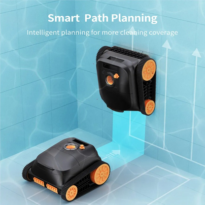 Zwembadstofzuigers - Zwembadrobot - Draadloos Zwembadreiniger - met Slimme Navigatie - Muurklimmen - Borstelloze Motoren - 180min. Looptijd - 5200mAh - 60W - Zwart