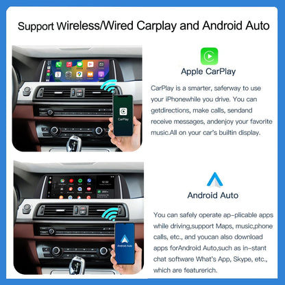 AUTOTOP 10.25" 1920*720P Linux Car Stereo for BMW 5 Series F10 F11 CIC NBT Wireless CarPlay Android Auto Bluetooth Touch Screen