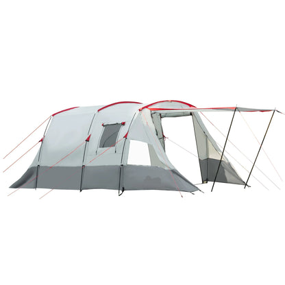 Tent – Kampeertent – Familie Tent – 8 Persoons – Waterafstotend 2000 Mm – Ruim Met Scheidingswand - Grijs