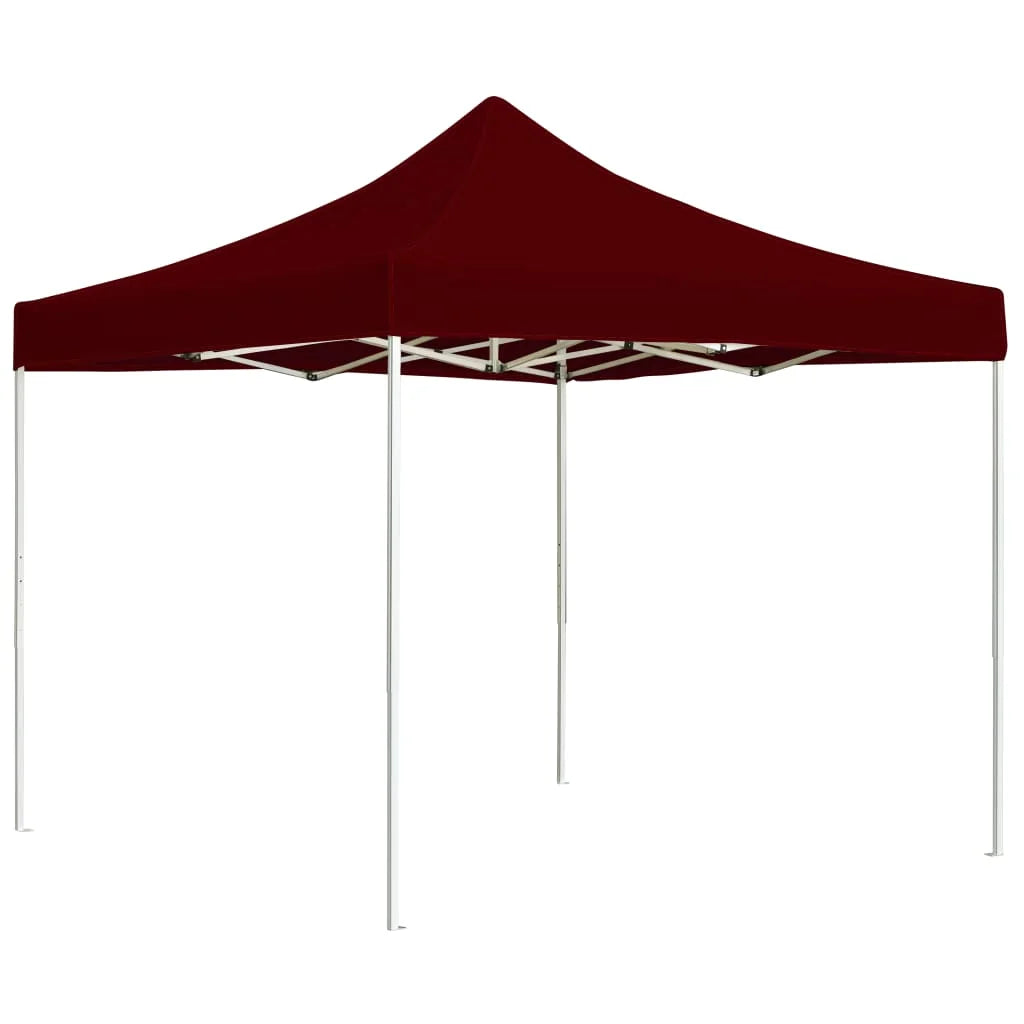 Tuinpaviljoen – Partytent – Draagbare Tent – Buitentent – Ontvouwbare Ontvangsttent – Schaduwtent – UV-Bescherming – Aluminium Frame – 3x3 Meter - Rood