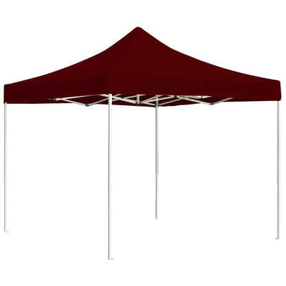 Tuinpaviljoen – Partytent – Draagbare Tent – Buitentent – Ontvouwbare Ontvangsttent – Schaduwtent – UV-Bescherming – Aluminium Frame – 3x3 Meter - Rood