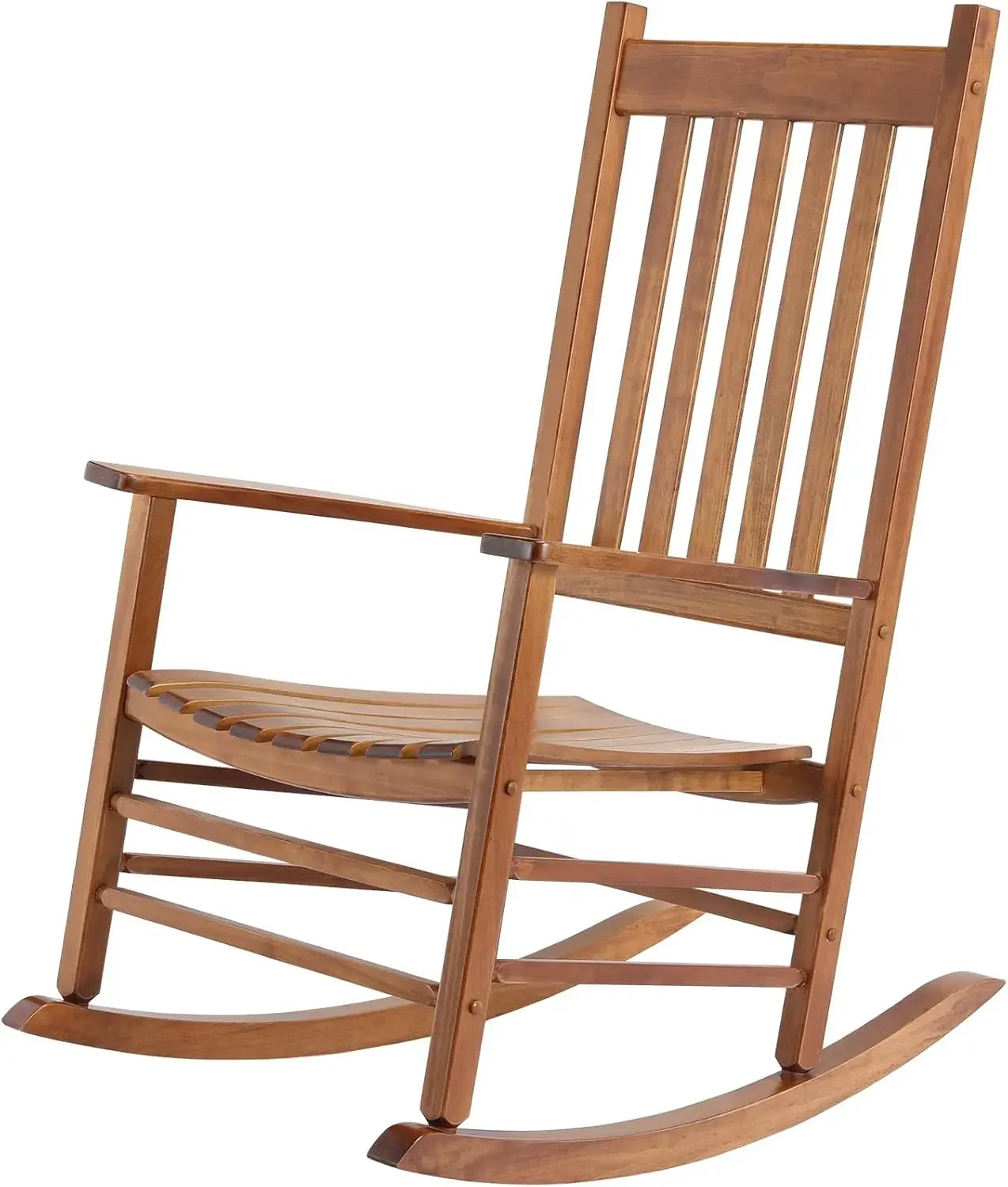 Houten Schommelstoel – Schommelstoel Binnen – Tuinstoel Schommel – Porch Rocker – Balkon Stoel – Duurzaam Dennenhout – Weerbestendige Matte Afwerking - QUORE