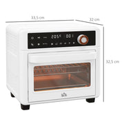 Freestanding Electric Oven with Accessories - 13L - Hot Air and Grill - 1200W - White - Multifunctional Desktop Electric Oven