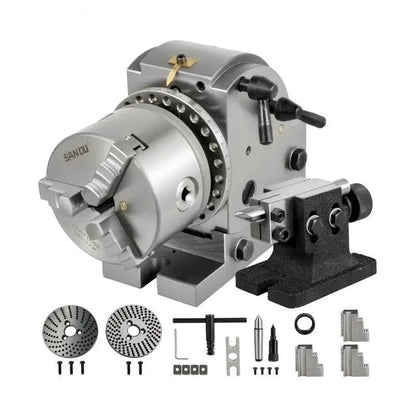 Verstelbare Verdeelkop – Indexering – Freesaccessoire – Precisiehulpmiddel – Machinegereedschap – Lasergegraveerde Schaal – Metalen Constructie