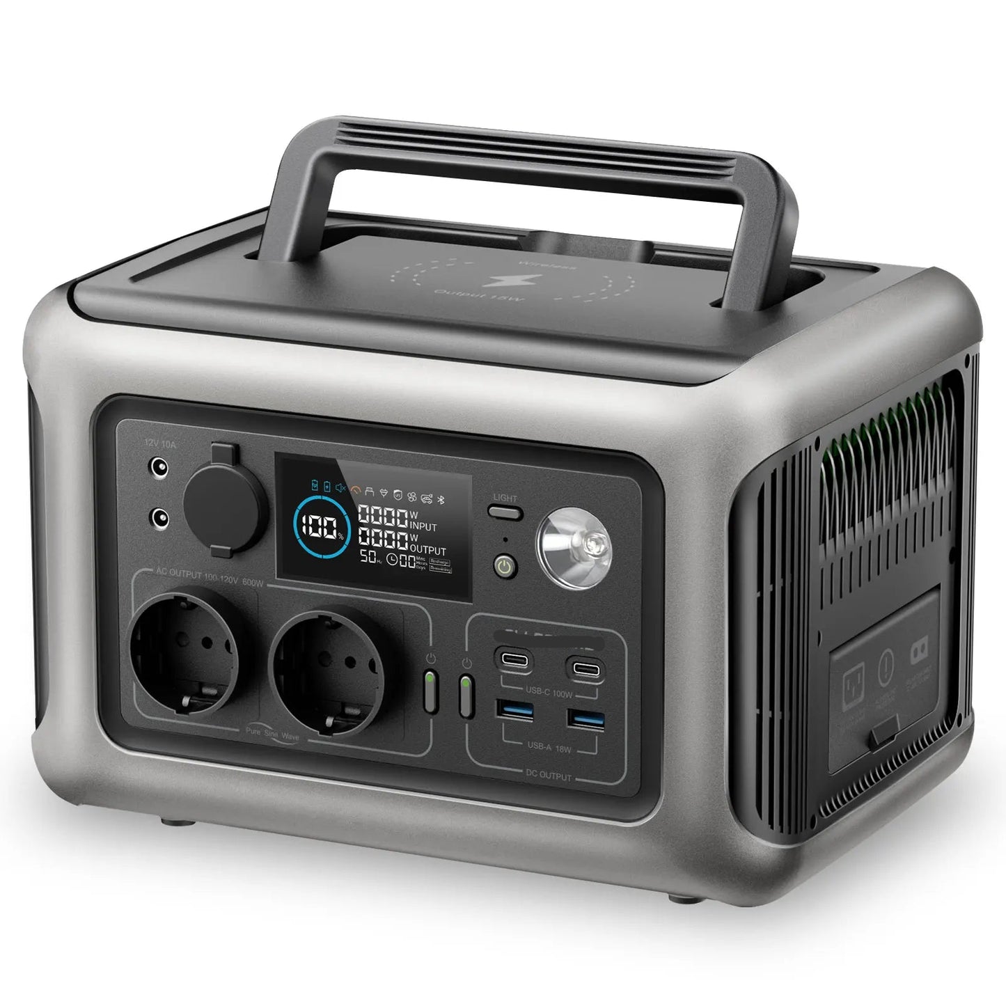 Solar Generator - Powerstation - Stroomgenerator - Draagbare - 600W – 299Wh - Powerbank - Voor Kamperen, Reizen & Noodsituaties - QUORE
