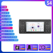 CarPlay - Multimedia Autoradio - Car CarPlay Scherm - Autoradio - 2 Din - Android 12 - Auto Multimedia Speler - Navigatie - voor BMW E39 E53 M5 1995-2003 - Audio Stereo - BT - GPS - Wifi - S4 (4G 32G) AHDC2