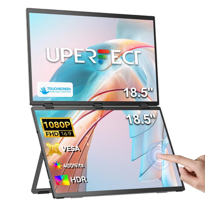 Laptop Scherm – Laptopscherm Uitbreider – Draagbaar Scherm – Extern Beeldscherm – Touchscreen Monitor – 18,5 Inch – 100Hz Verversingssnelheid