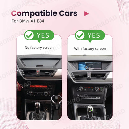 BONROAD Wireless Carplay Android auto Multimedia Player Car Radio For BMW X1 E84 Touch Screen With Bluetooth GPS Navigation - QUORE