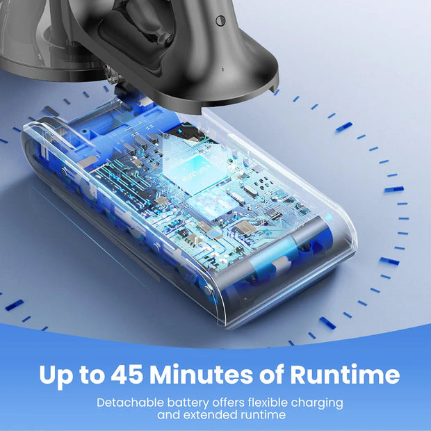 Cordless Stick Vacuum Cleaner - Stick Vacuum Cleaner - Vacuum Cleaner - Cordless Stick Vacuum Cleaner - Powerful Suction - 35Kpa - Stick Vacuum Cleaner - with green light - LED display - Anti-tangle brush - Gray