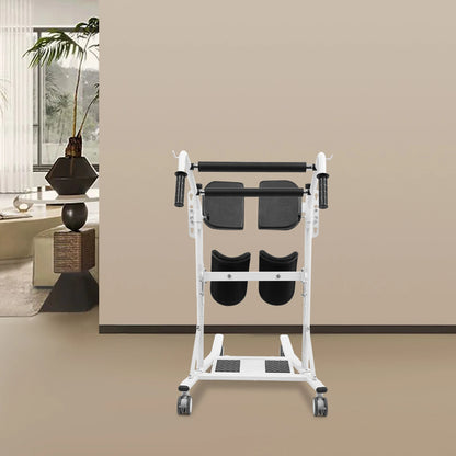 Sta-op Hulpmiddel – Sta-op Lift – Overplaatsingslift – Opstandhulp – Transferlift – Zitting en Kniestunen Verstelbaar – Max Draagkracht 120 kg – Carbonstaal Zwart - QUORE