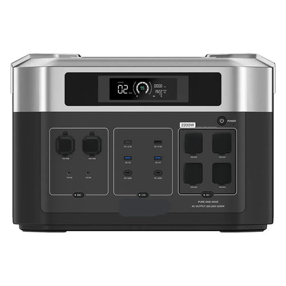 Draagbare Powerstation – Mobiele Accu – Noodstroom – Zonne-energie – 2048Wh Capaciteit – 2200W AC Uitgang