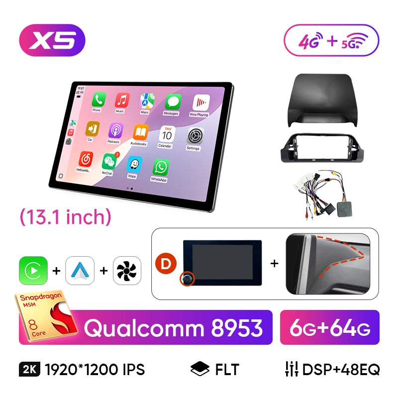 Ainavi 13.1 Car Radio For Toyota RAV4 2020 2021 2023 2024 RAV 4 XA50 Wireless Carplay Android Auto 4G Car Multimedia Player DSP - QUORE