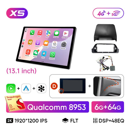 Ainavi 13.1 Car Radio For Toyota RAV4 2020 2021 2023 2024 RAV 4 XA50 Wireless Carplay Android Auto 4G Car Multimedia Player DSP - QUORE