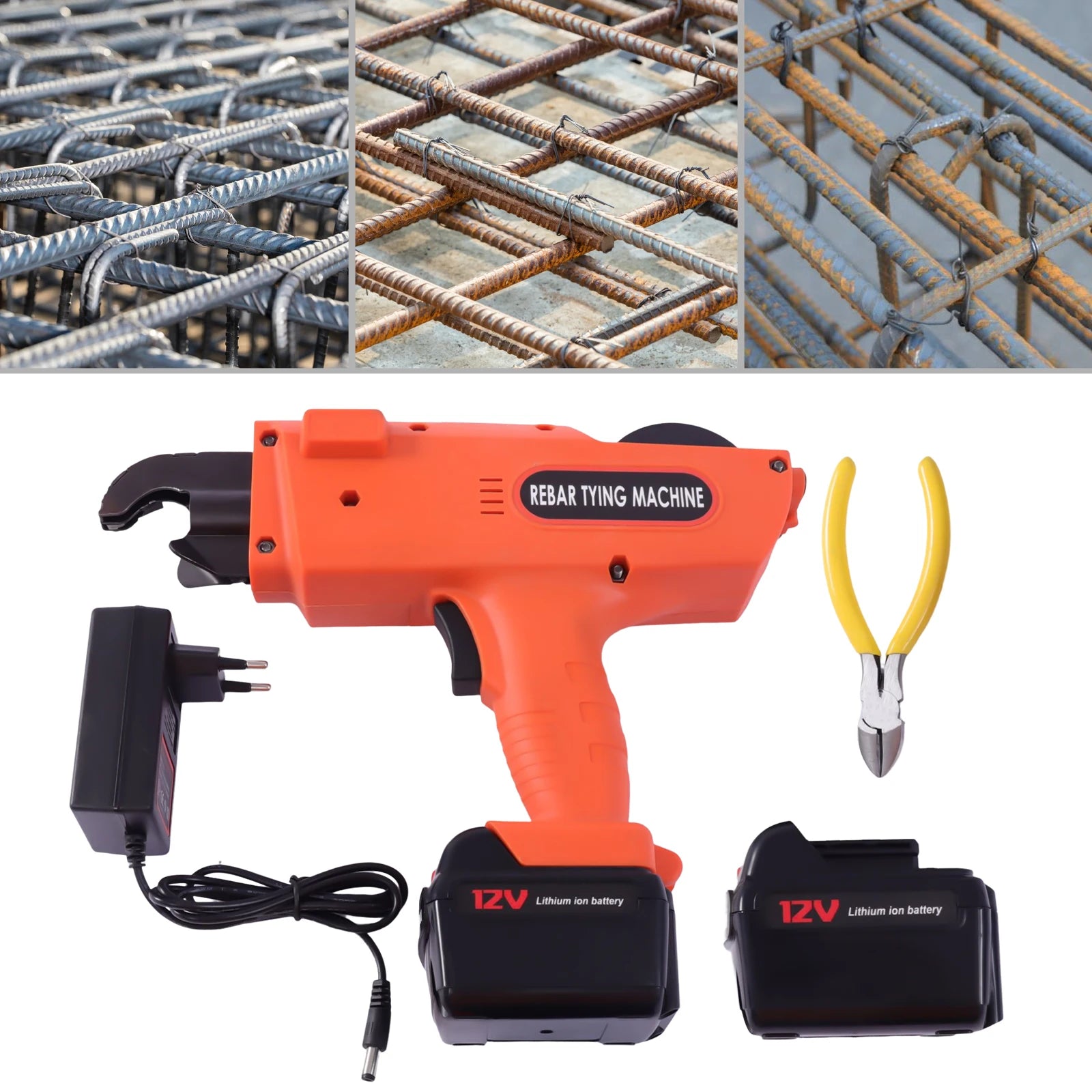 Elektrische Bindmachine – Betonijzerbinder – Rebar Tier – Bindapparaat – Handheld Strikmachine – 12V Lithium-Ion Accu – Snelle 0,8 Seconden Knop - QUORE