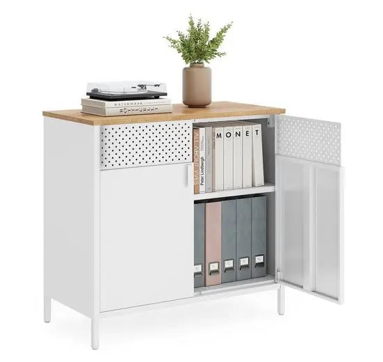 Opbergkast - Organizer - Kantoorkast - Kantoorartikelen - Meubels - 40 cm x 80 cm x 76 cm - Wit