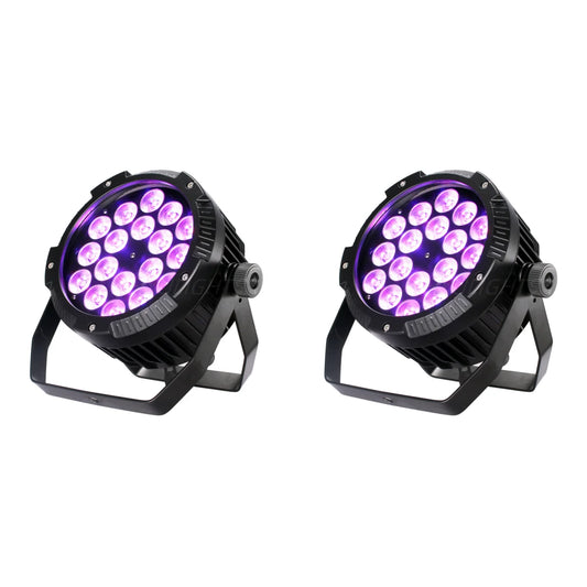 LED Parlicht – LED Podiumverlichting – DJ Licht – Disco Lamp – Stage Light – IP65 Waterdicht – 18x18W RGBWA UV 6-in-1 LEDs – Ventilatorloos Geluidloos - QUORE