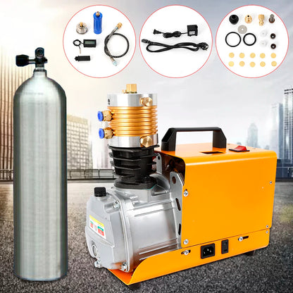 Elektrische Hogedrukpomp – Hogedruk Compressor – Luchtpomp – Drukpomp – 1800W Motor – 30 Mpa Werkdruk – Stil Gebruik - QUORE