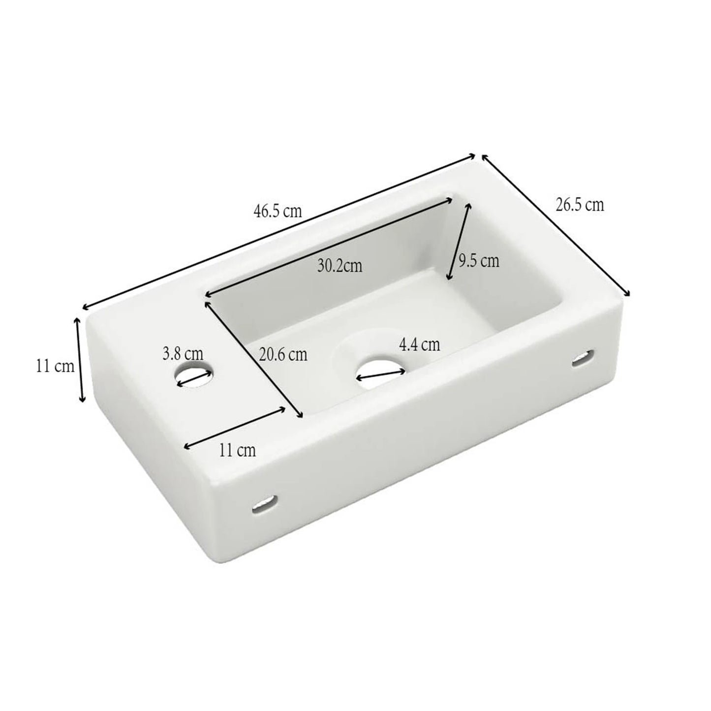 Wastafelmeubel – Badkamermeubel – Onderkast – Badmeubel – Keramische Wastafel – Massief Hout – Soft-Close Scharnier