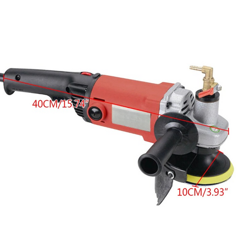Polijstmachine - 1400W – Variabele Snelheid Natte -Stepless Snelheidscontrole – Voor Beton, Marmer & Graniet – 1100-8100 RPM – 40cm – Rood