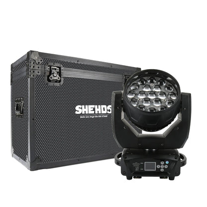19x15W Beam & Wash Lichtunit – Podiumverlichting – DJ Verlichting – Feestverlichting – Evenementenlamp – DMX-compatibel – Robuuste Flight Case
