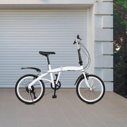 Vouwfiets – Vouwbare Fiets – Compacte Fiets – Stadsfiets – 20 Inch – 6 Versnellingen – Verstelbaar Zadel
