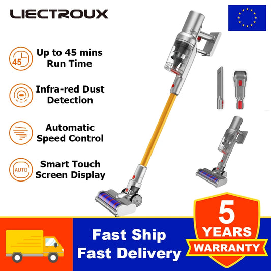 Cordless Handheld Stick Vacuum Cleaner Liectroux i10, Smart Dust Sensing,27KPa, 250W BLDC,Suit for Carpet, Floor, Car &amp; Pet Hair
