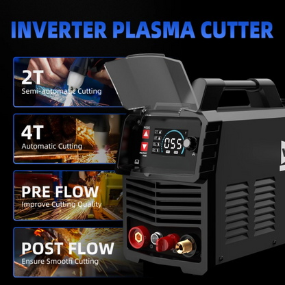 Plasmasnijder – Plasmasnijmachine – Plasma Snijder – Metaalsnijder – 15mm Snijdikte – 55A - Non-Contact Start – 8,8 Kg Gewicht - QUORE