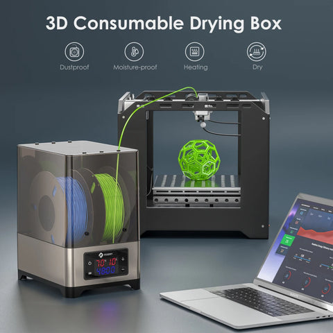 Filament Droger Doos voor 3D-Printer - Houd Filament Droog Tijdens 3D-printen - QUORE