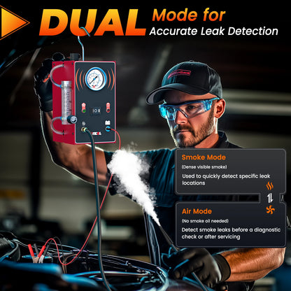 Rooklekkendetector – Auto Smoke Leak Detector – Lekdetectie – Motorlekkages – Brandstoflekkage – Ingebouwde Luchtpomp – Instelbare Flowmeter