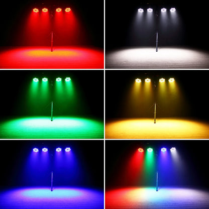 LED Par Verlichting – LED Spot – Podiumlamp – DJ Licht – Disco Licht – 200W Vermogen – RGBW Kleurmix Met DMX512 Bediening - QUORE