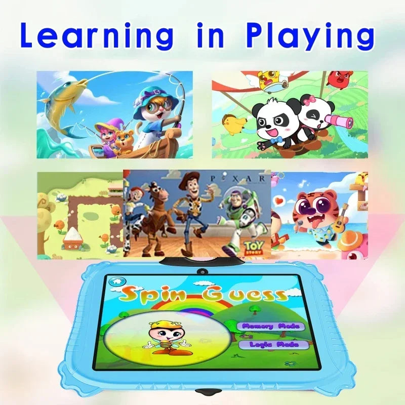 Kindertablet PRO MAX 2024 - Snelle 7 Inch Kindertablet - Vanaf 3 Jaar - Perfect Voor School - Ouderlijk Toezicht - Ook Voor Volwassenen - QUORE