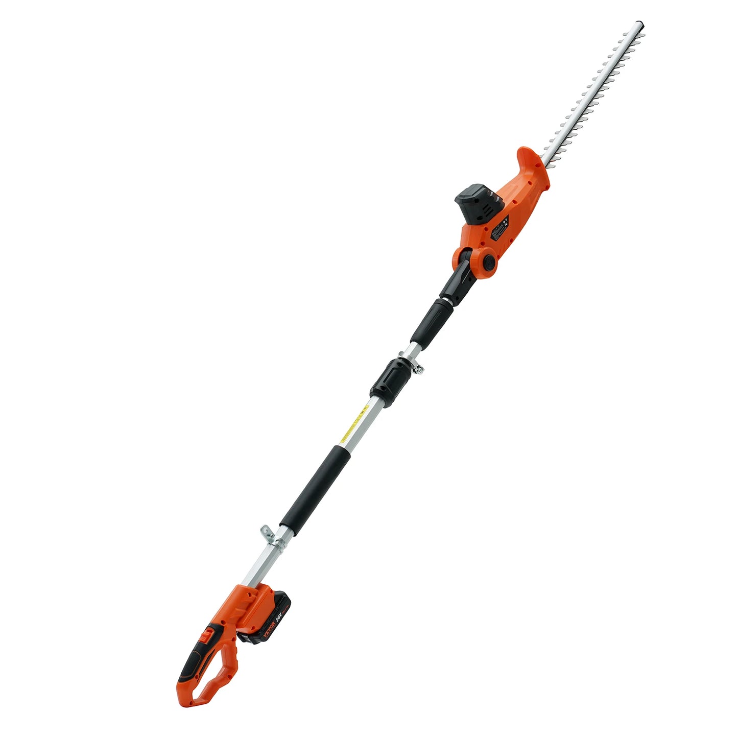 Vevor - Knot Trimmer - Hedge Trimmer - 18in - Cordless Pruning Shears - Double Edged Steel Blade - Garden Tools - 74"-94" Telescopic Pole for High Branches - Orange