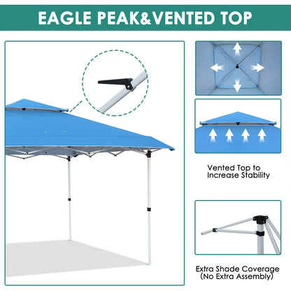 Partytent – Tuinent – Paviljoen – Pop-Up Tent – Waterdicht – UV-Bestendig – Aluminium Frame - Blauw