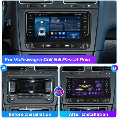 Multimedia Systeem Auto – Autoradio – Carplay Systeem – Navigatiesysteem – Double Din Radio – 7 Inch Touchscreen – Draadloze CarPlay & Android Auto – Ingebouwde GPS & WiFi