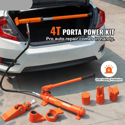 Hydraulische Cilinder Krik - Hydraulische Krik Luchtpomp - Porta Power - Autobody Frame - Reparatie Gereedschap - Verstelbare Lifting Jack - met Koffer - Heavy-Duty Kit - Auto Truck - Werkplaats Gereedschap - 4 Ton