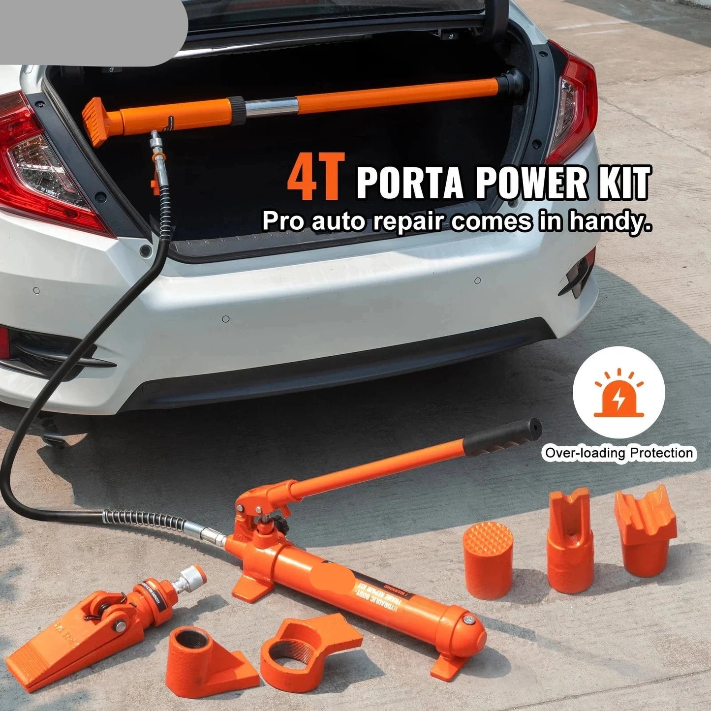 Hydraulische Cilinder Krik - Hydraulische Krik Luchtpomp - Porta Power - Autobody Frame - Reparatie Gereedschap - Verstelbare Lifting Jack - met Koffer - Heavy-Duty Kit - Auto Truck - Werkplaats Gereedschap - 10 Ton