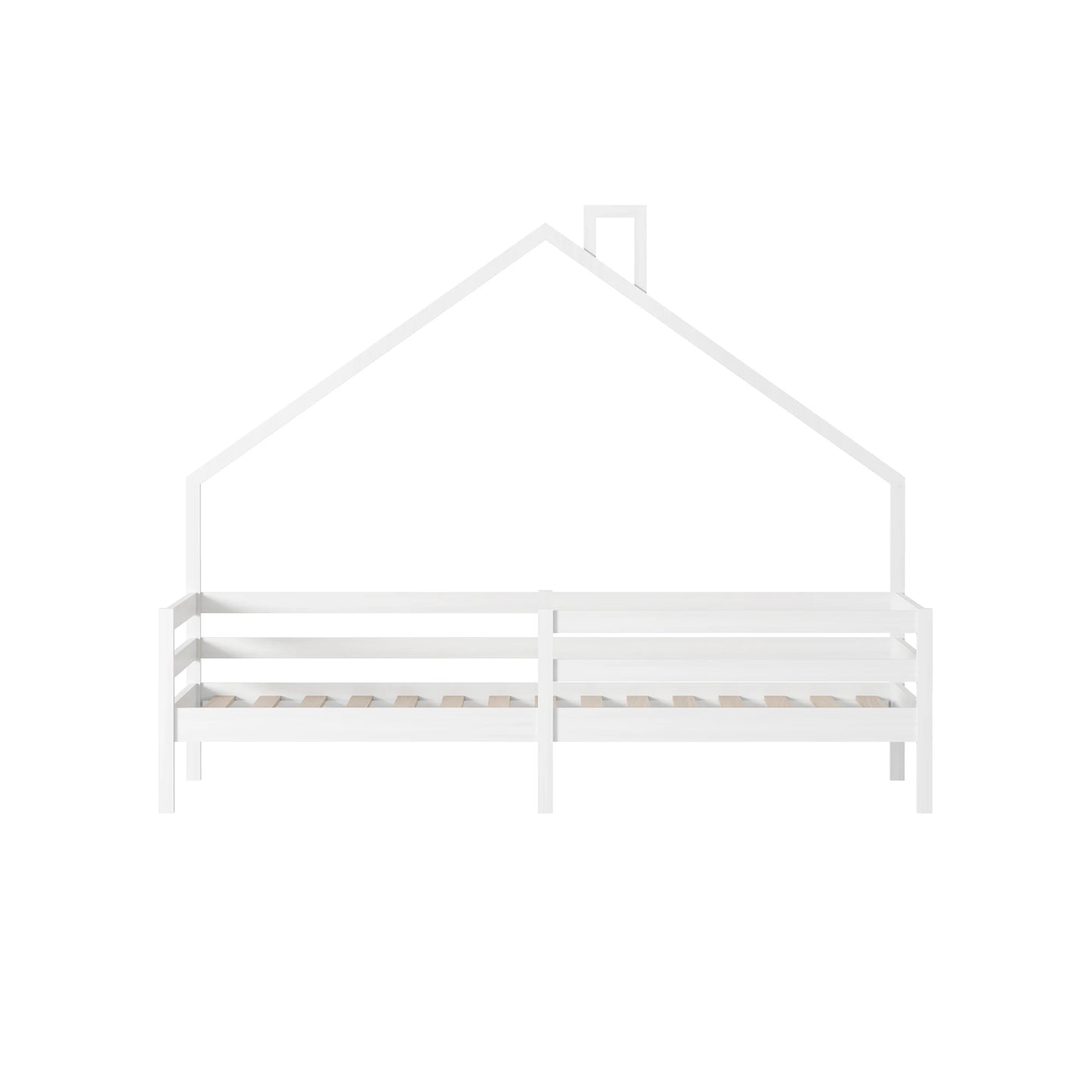 Huisbed Kinderen – Speelbed – Kinderbed – Scandinavisch Bed – Veilig Bed – Stevig Dennenhout – Opbergruimte