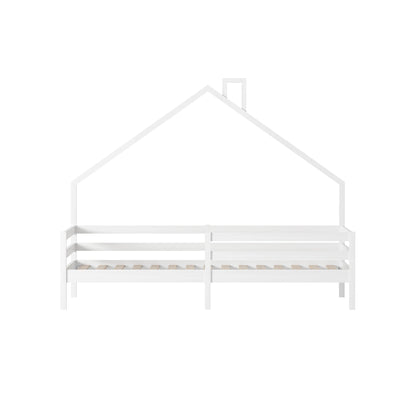 Huisbed Kinderen – Speelbed – Kinderbed – Scandinavisch Bed – Veilig Bed – Stevig Dennenhout – Opbergruimte