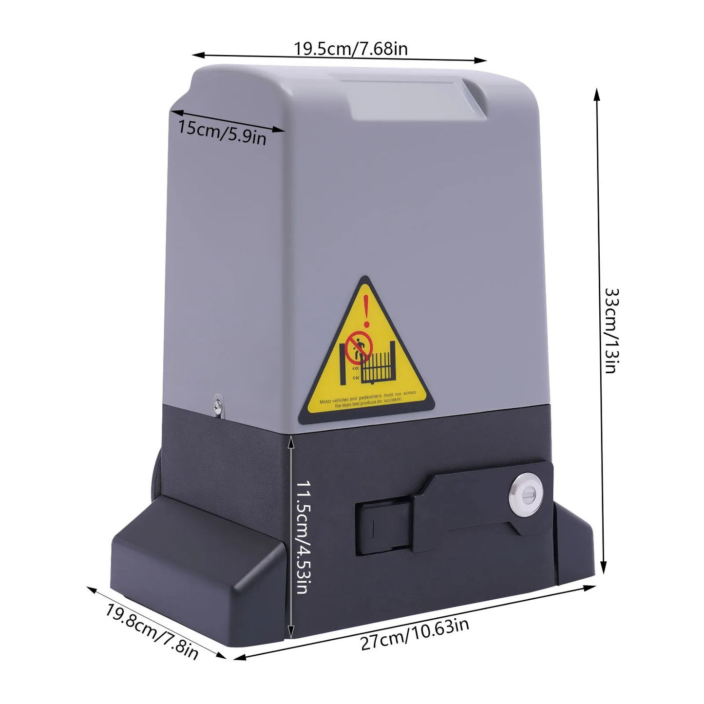 Schuifpoortopener - Elektronisch poortopener - Automatische Poortopener - Hekopener - 750W - Elektrische Schuifpoortopener - Max 1600kg - 1400RPM - Stille Motor met Afstandsbediening & Sleutels - QUORE