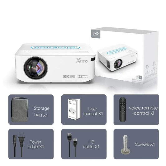 Full HD Android Projector – Beamer – Home Cinema – Multimedia Projector – LED Projector – 1080p Native Resolutie – Draadloze 2.4G/5G Wifi & Bluetooth 5.0