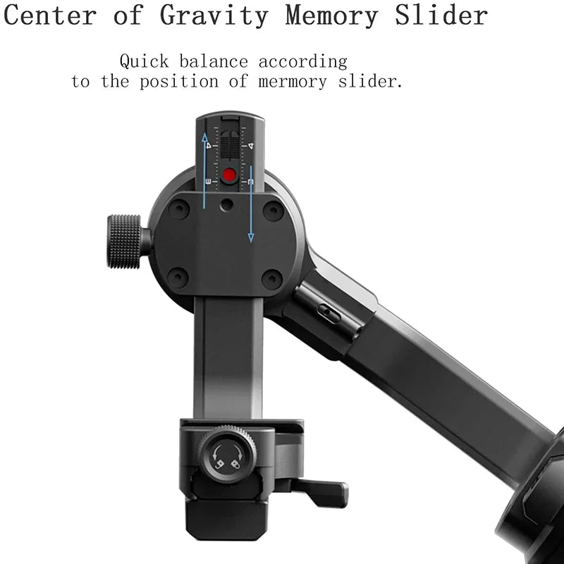 Gimbal Smartphone - Stabilizer for Smartphone &amp; Camera - Gimbal for Smartphone &amp; Camera - Handheld mirrorless - Roll angle 320° - Course angle 360° - 3-Axis - All-in-one - Black