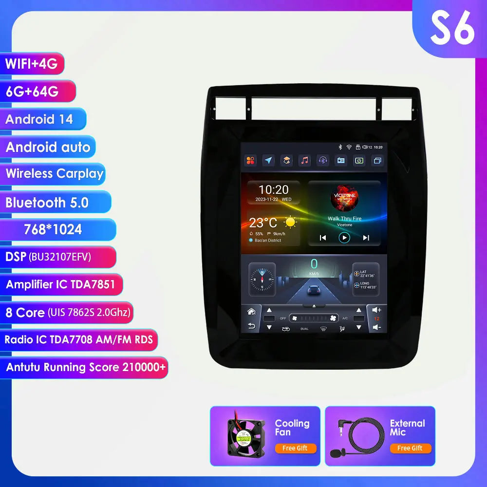 9.7INCH Android Car Radio for Volkswagen VW Touareg 2011-2017 Stereo Carplay Android Auto Multimedia Car Intelligent GPS Player