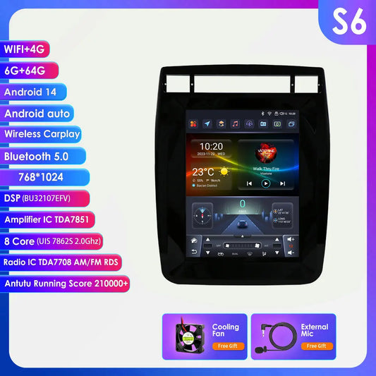 9.7INCH Android Car Radio for Volkswagen VW Touareg 2011-2017 Stereo Carplay Android Auto Multimedia Car Intelligent GPS Player