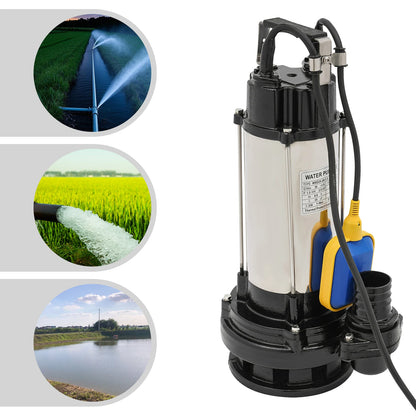 Dompelpomp – Waterpomp – Pomp Voor Schoon Water – Pomp Voor Vuil Water – 1,5 Kw Motor – Rvs Behuizing – Automatische Werking