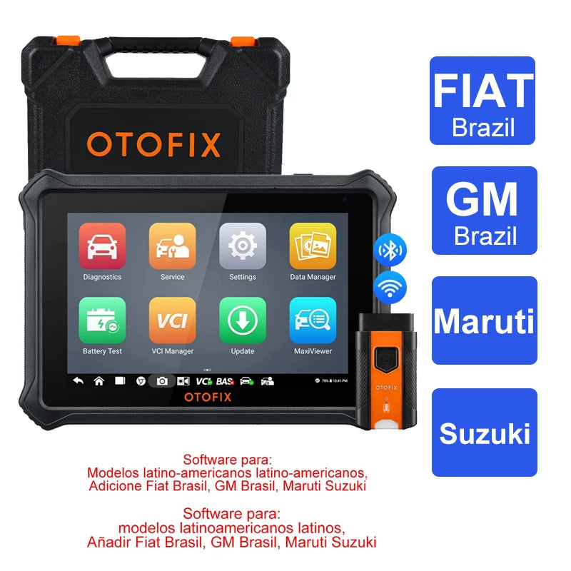 OBD2 Scanner – Auto Diagnosetool – Diagnose Scanner – Bluetooth Scanner – Draadloos – 7-Inch Touchscreen – 38+ Resetfuncties