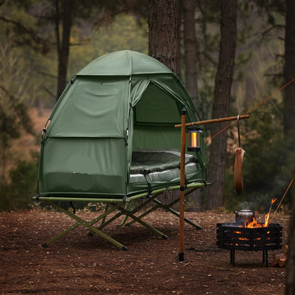 Outdoor Tent – Kampeertent – Slaapplaats – Tent Voor Buiten – Lichtgewicht Frame – Waterafstotende Tentstof – Ingebouwd Muskietennet - Groen - QUORE